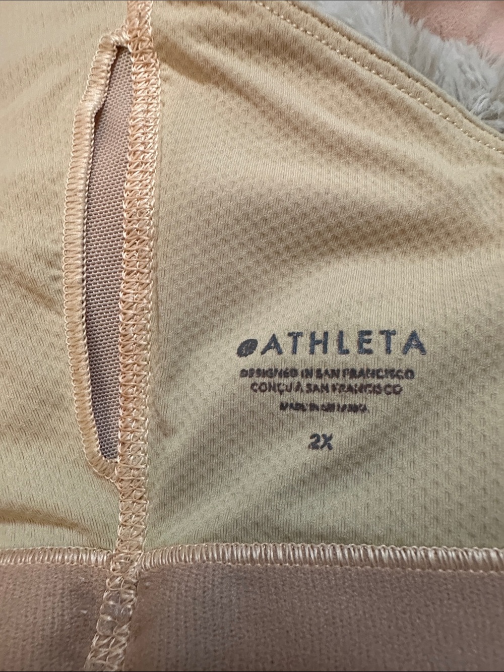Athleta Asana Light Medium Support Sports Bra size 2X cream blush - Picture 5 of 8